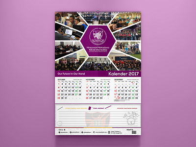 Calendar Design a4 size calendar calendar design colorful graphic design himatif ums print design purple vector