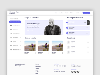 message from grandpa creative dashboad dashboard app dashboard design message app