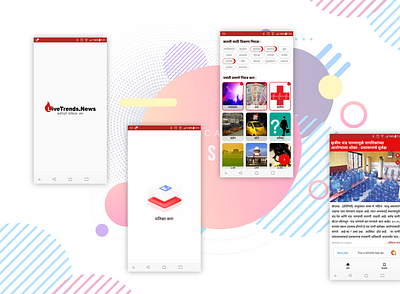 LIVETRENDS NEWS APP AND LOGO news news app website design