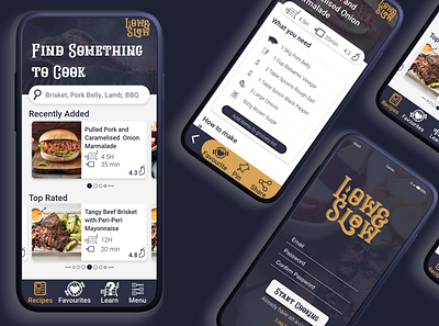 A fun concept app for the dedicated BBQ and Smoker community adobe xd app design mobile app ui ux