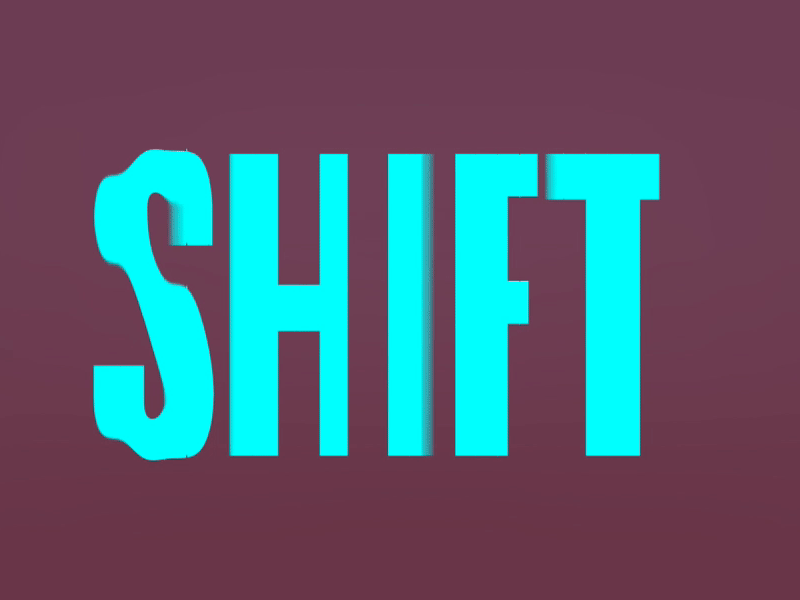 Shift abstract glitch shaders text type typography