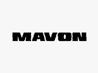 MAVON glitch logotype text type typography