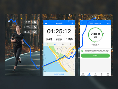 Runtastic App Store Screenshots Design app app store app store design design ios route runtastic screenshots ui ux design