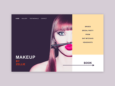 Daily UI - Landing Page branding dailyui design makeup makeup artist web website