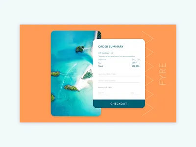 Daily UI - Checkout Page beach dailyui design festival fyre fyre festival humor humorous scam ui vacation web website