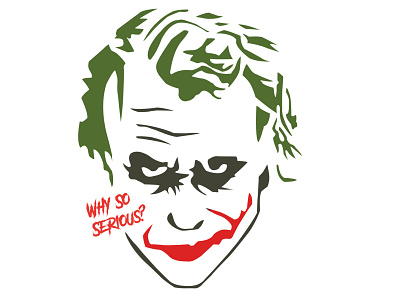 Why So Serious?😈 art design graphicdesign illustration illustrator joker vector vector illustration vectorart vectordrawing