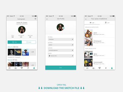 Tril | User profile app ios mobile profile ui userprofile