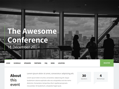 Dialog - Event landing page