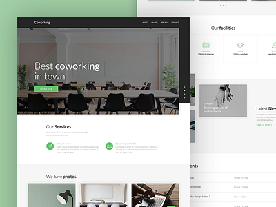 Coworking blog business coworking creative gallery minimal news services testimonials