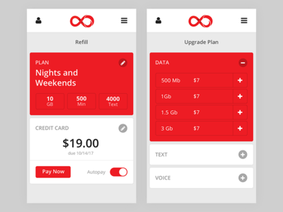 Pricing Plans app mobile pricing plans
