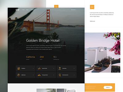 Hotel Landing Page bootstrap clean hostel hotel landing page minimal premium template theme