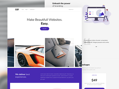 GO - Service Landing Page clean homepage landing page minimal modern service
