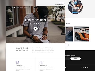 GO - Education Landing Page clean education landing page learning modern template
