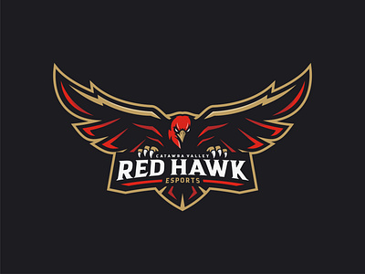 RED HAWK basketball branding esports esports logo football gaming illustration logo mascotlogo sports