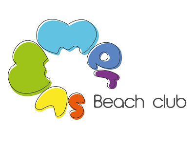 Logo for beach club adobe illustrator branding design logo naming typography vector