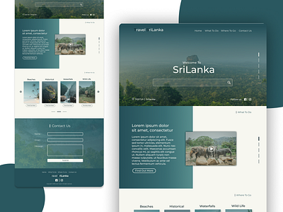 Travel Srilanka design figma minimal travel traveling typography ui ux web web design website website design