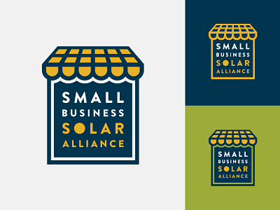 Small Business Solar Alliance Logo branding design green logo renewable solar