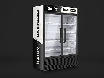 Commercial Fridge Panel Design black white fridge graphic design milk