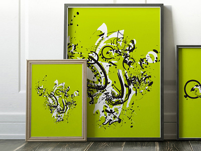 Biker Design abstract biker green illustration vector