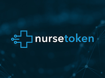 Nursetoken Logo blue branding logo nurse saas software