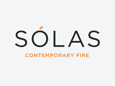 SOLAS Logo branding fireplace logo minimal modern logo
