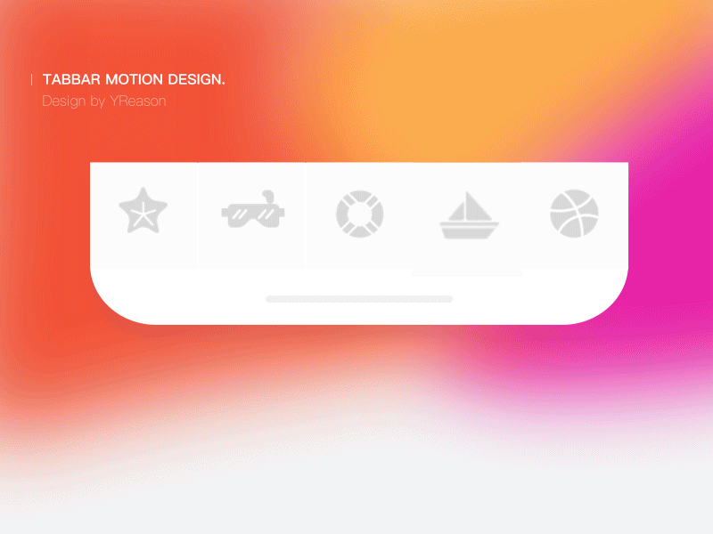3d tabbar app design icon motion tabbar ui