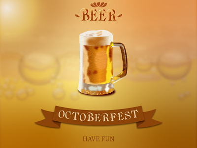 Beer mug Octoberfest poster