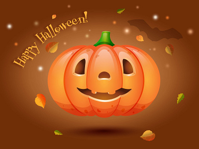 Halloween pumpkin celebration creepy design dribbbleweeklywarmup illustration scary shine vector