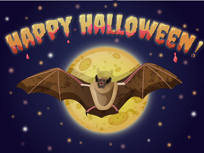 Halloween bat character