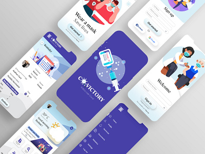 CoVictory - COVID Vaccination Application Mockup