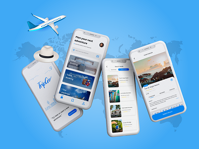 TripGO - Let The World Travel With Your App android android app app app design branding creative design creative designs dailyui dark ui design graphic design graphic designer hotel illustration ios travel app ui ux web design web design and development