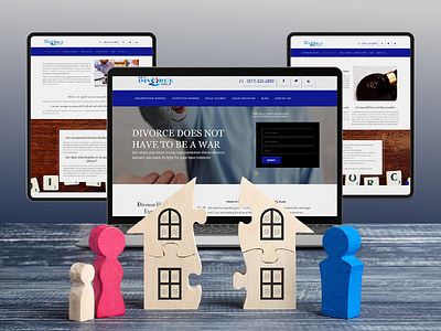 GetDivorceHelp - Divorce Legal Help Website Mockup
