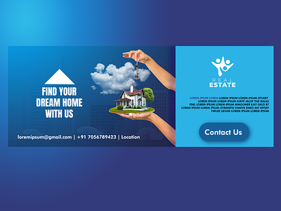Dream Home - Real Estate Banner Mockup animation app app design branding construction design graphic design graphic designer home illustration logo real estate typography ui ux vector web design website