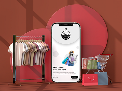 Cloth Zone - Online Shopping Application animation branding design graphic design graphic designer illustration logo motion graphics typography ui ux vector