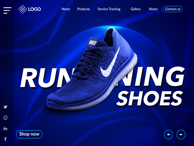 Running Shoes Banner animation application banner branding design graphic design graphic designer illustration logo motion graphics sports typography ui ux vector web website