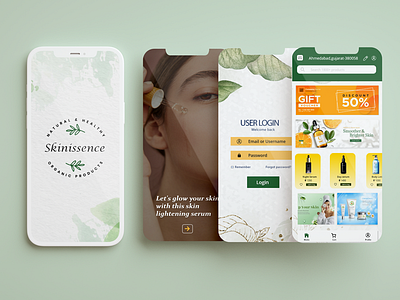 SkinIsSence - Skin Care Application UI Mockup