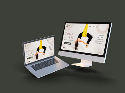 YogaLife - Yoga Website Mockup 3d animation branding design graphic design graphic designer illustration logo motion graphics ui ux