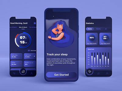 Track your sleep - Application UI Mockup by NFlow Tech on Dribbble