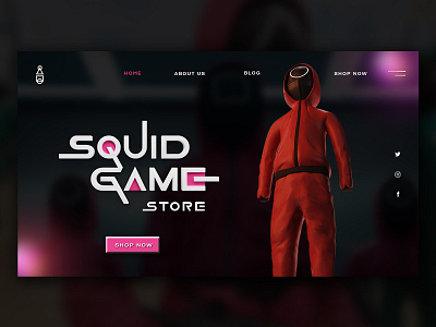Squid Game - Landing Page Design branding design graphic design graphic designer illustration logo typography ui ux vector