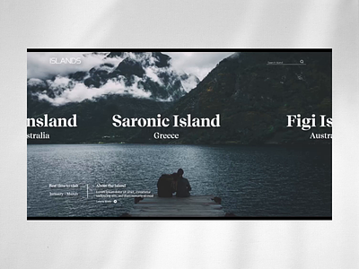 Islands Travelling Website animation adobe xd animation design graphic design graphic designer illustration landing page motion graphics photoshop typography ui website animation website design