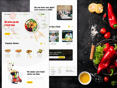 FoodMania - Food Website Mockup & Animation