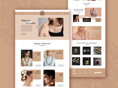 Jewellery Website UI