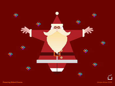 Unique X Christmas 2020 brand identity branding design flat illustration vector