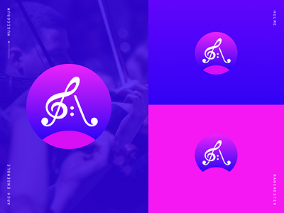 Arch Ensemble brand identity branding design logo logomark minimal music typography
