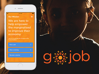 GoJob branding mobile ux ui