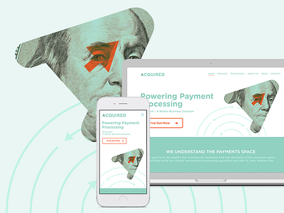 Acquired branding logo logomark mobile website