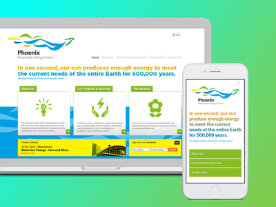 Phoenix Renewable Energy branding design icon ui ux website