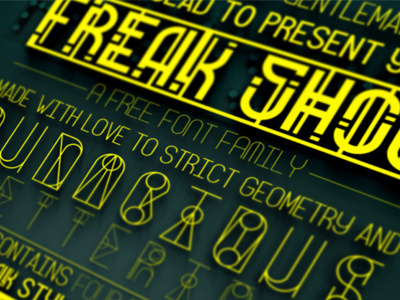 Freak Show Font Family design font font family free insane in the brain