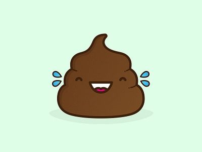 Poo. 1 emoji icon illustration laugh poo poop smile vector