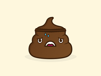 Poo. 2 emoji exercise icon illustration poo poop sweat vector